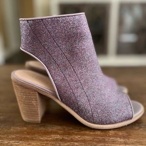 Very Volatile Purple Glitter Booties